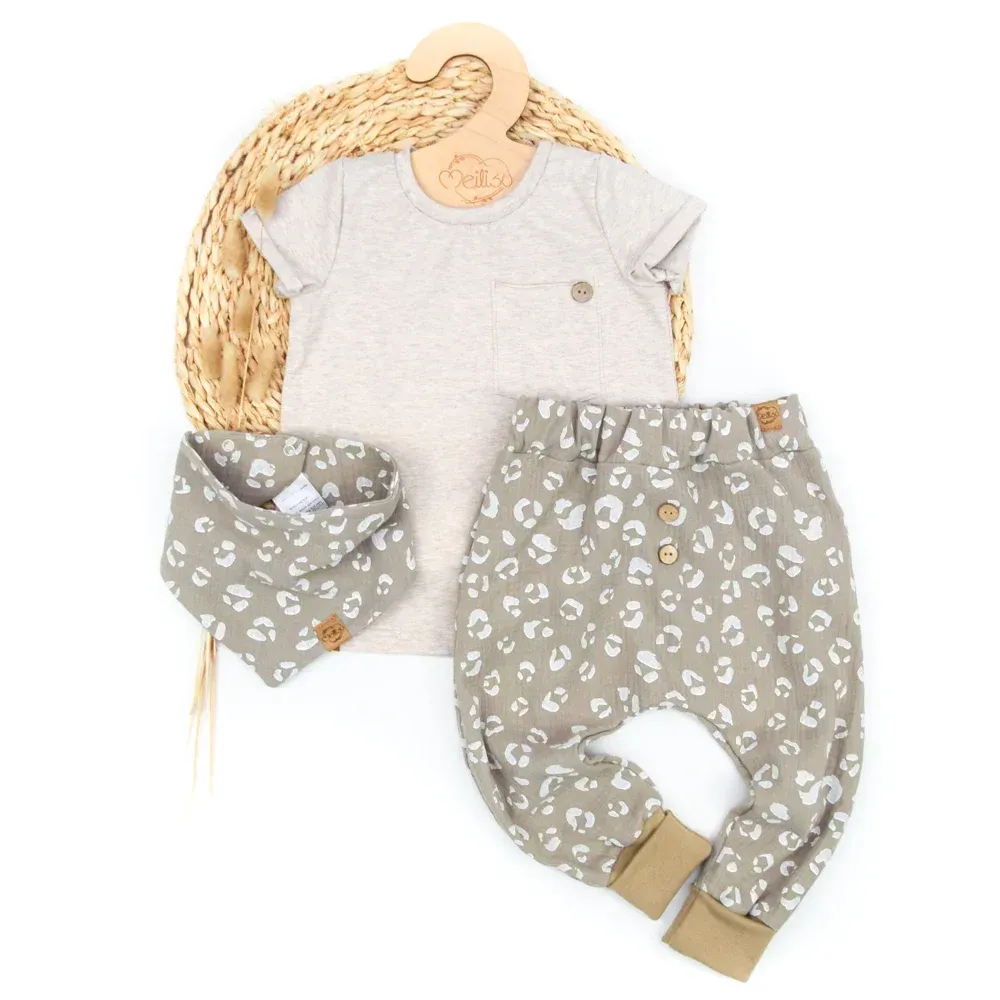 Set | Leo | Musselin | Shirt & Pumphose & Halstuch