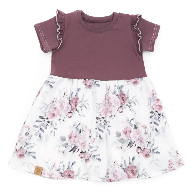 Kleid | lang- & kurzarm | Musselin | Frühlingsrosen