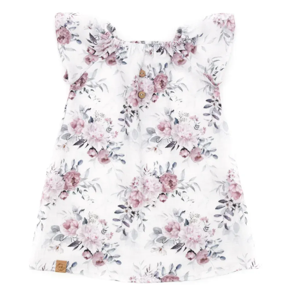 Sommerkleid | Musselin | Frühlingsrosen