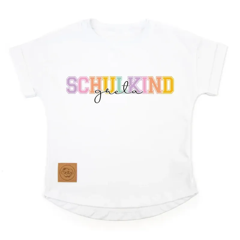 Oversized T-Shirt | Schulkind 2026 | flieder - rosa | personalisiert