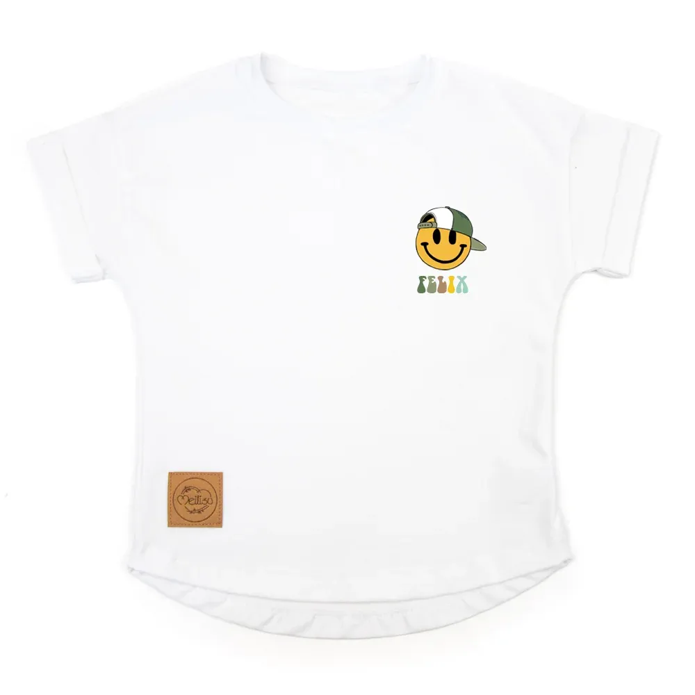 Oversized T-Shirt | Erste Klasse | Einschulung 2026 | oliv - gelb | personalisiert