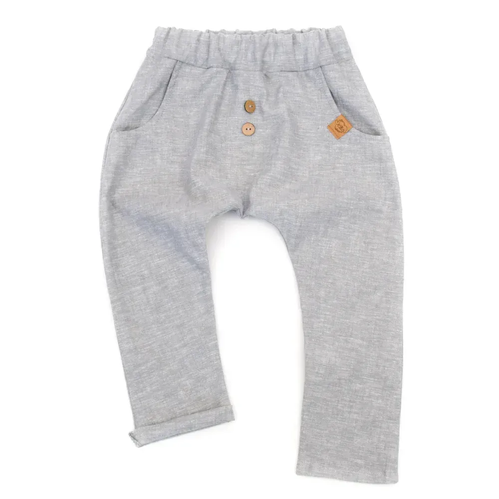Pumphose | Leinen | hellgrau meliert