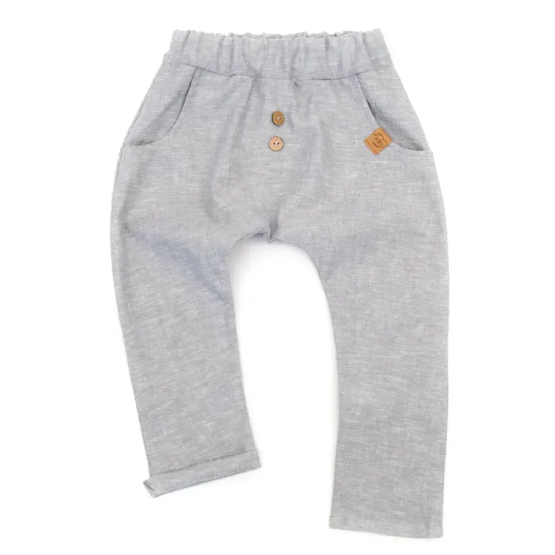 Pumphose | Leinen | hellgrau meliert