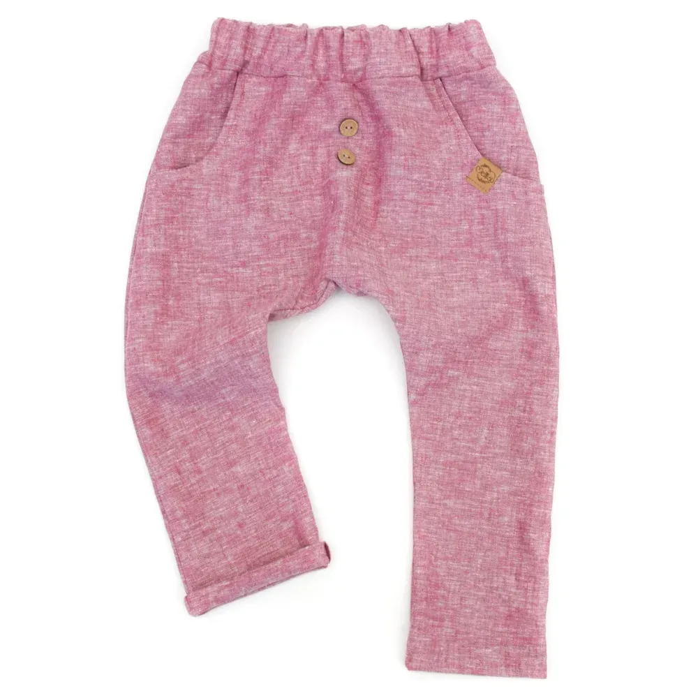 Pumphose | Leinen | rot meliert