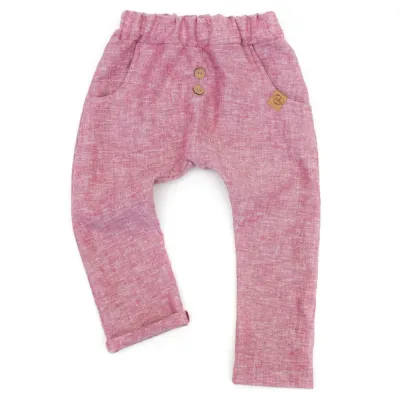 Pumphose | Leinen | rot meliert