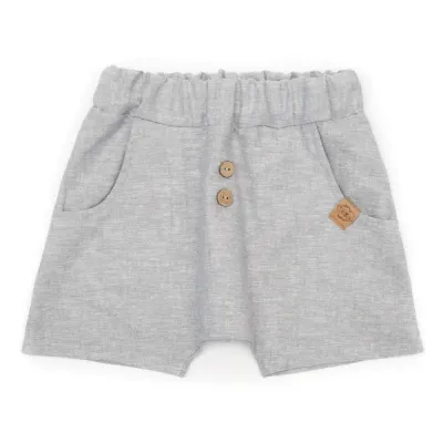 Shorts | Leinen | hellgrau meliert