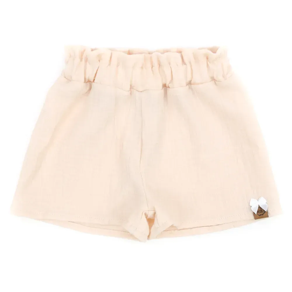 Paperbag Shorts | Musselin | creme