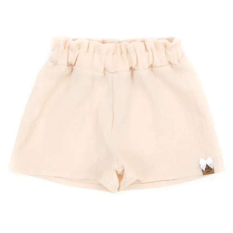 Paperbag Shorts | Musselin | creme