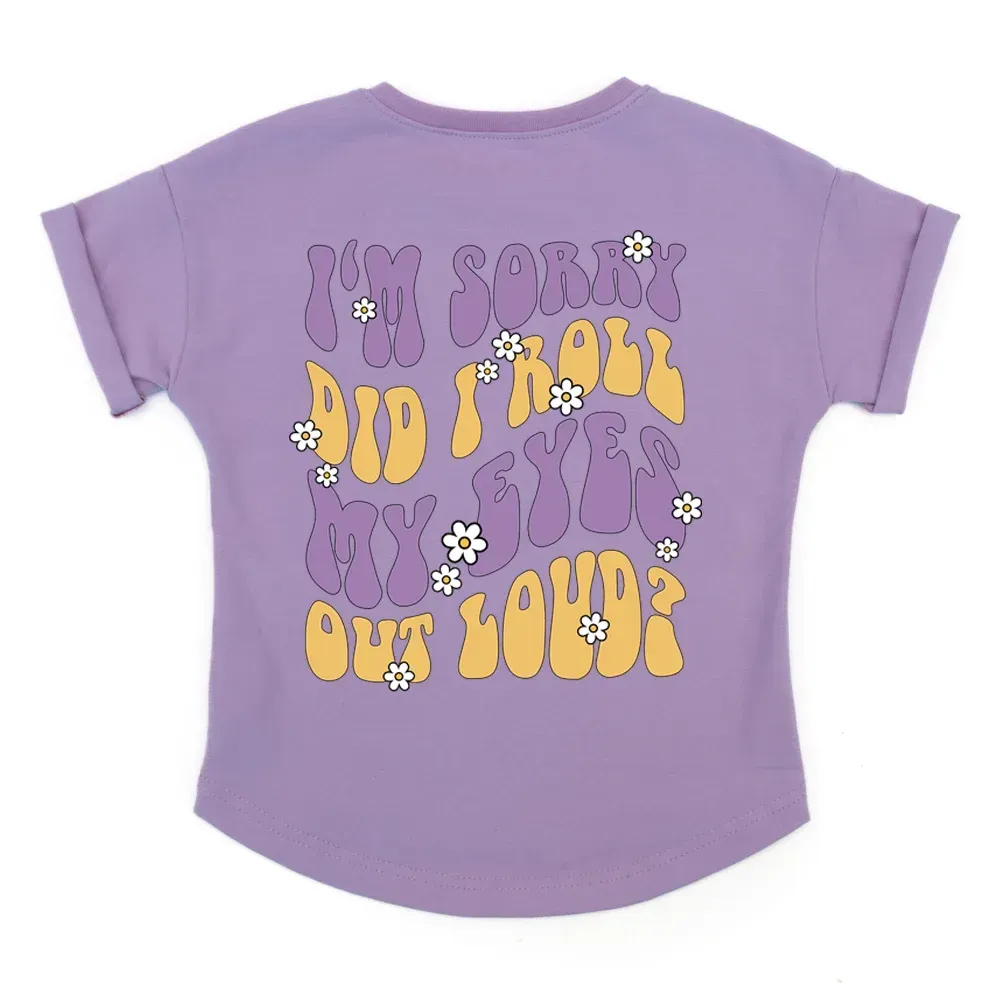 Oversized T-Shirt | Rolling Eyes | dunkles flieder