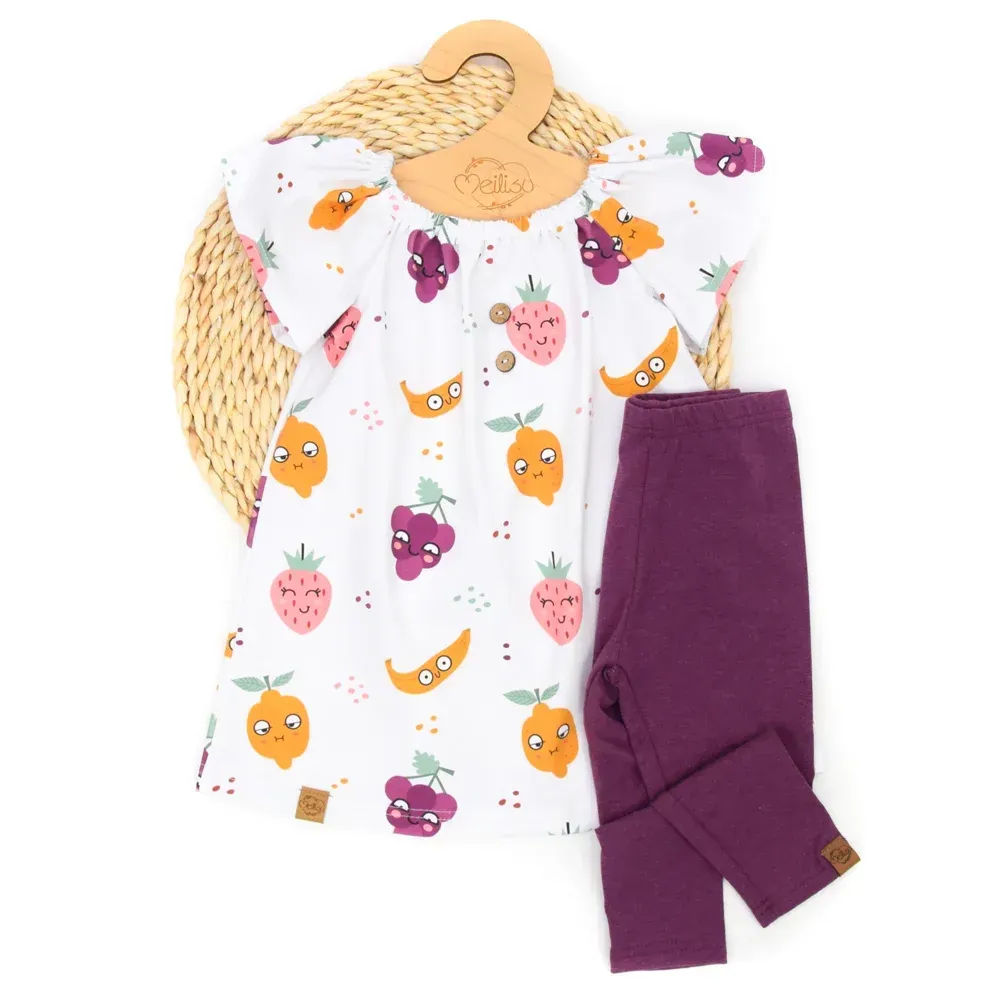 Set | Happy Fruits | Sommerkleid & Leggings