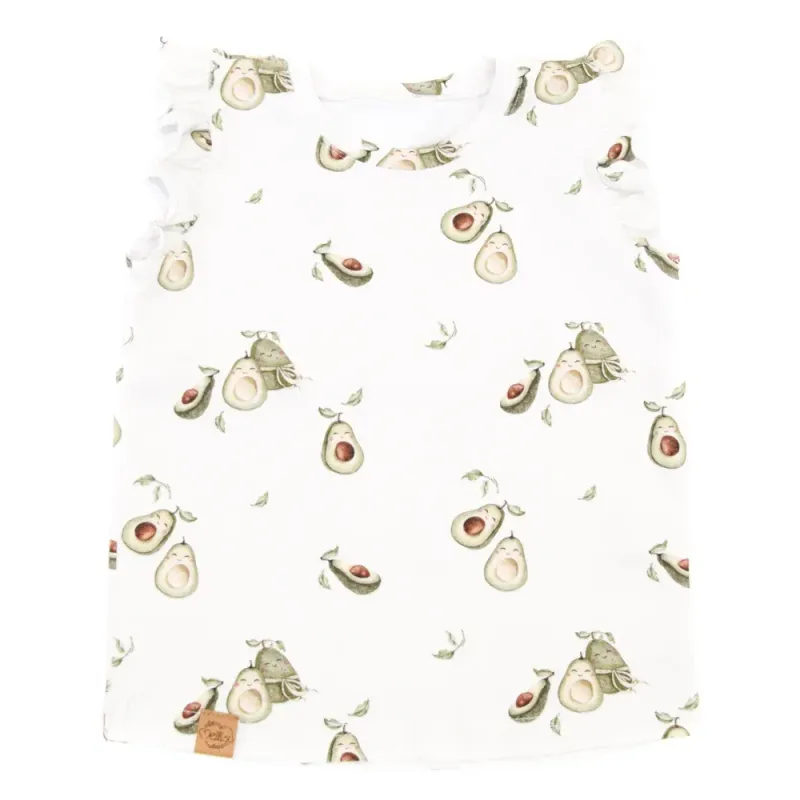 T-Shirt mit Rüschen | Avocado