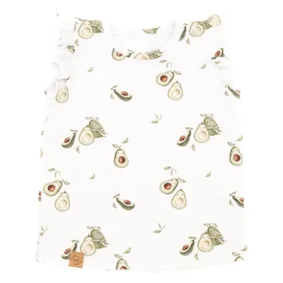 T-Shirt mit Rüschen | Avocado