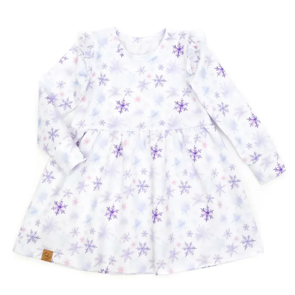 Kleid | lang- & kurzarm | Schneeflocke | allover