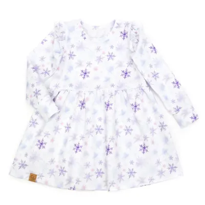 Kleid | lang- & kurzarm | Schneeflocke | allover