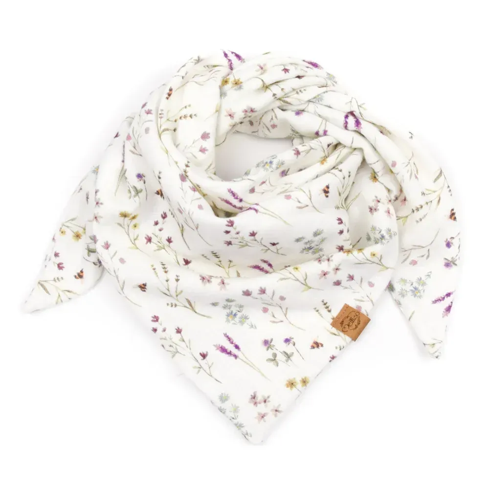 Dreieckstuch Damen | Musselin | Lavendelblüte
