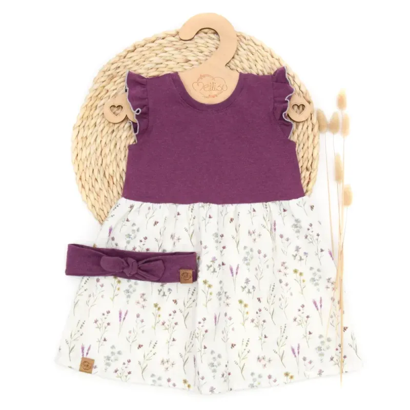 Set | Lavendelblüte | Kleid & Haarband Set | Lavendelblüte | Kleid & Haarband