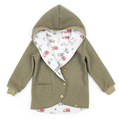 Walkjacke | olivbraun | | Größe 116/122 Walkjacke | olivbraun | | Größe 116/122