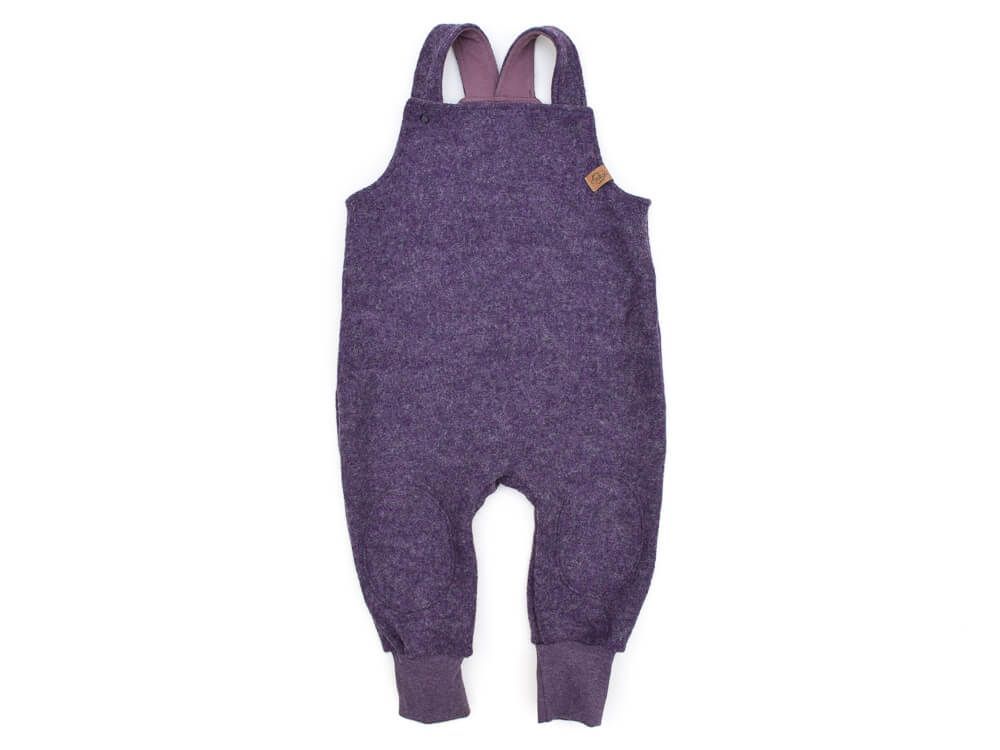 Walklatzhose | aubergine meliert | Größe 116/122 Walklatzhose | aubergine meliert | Größe 116/122