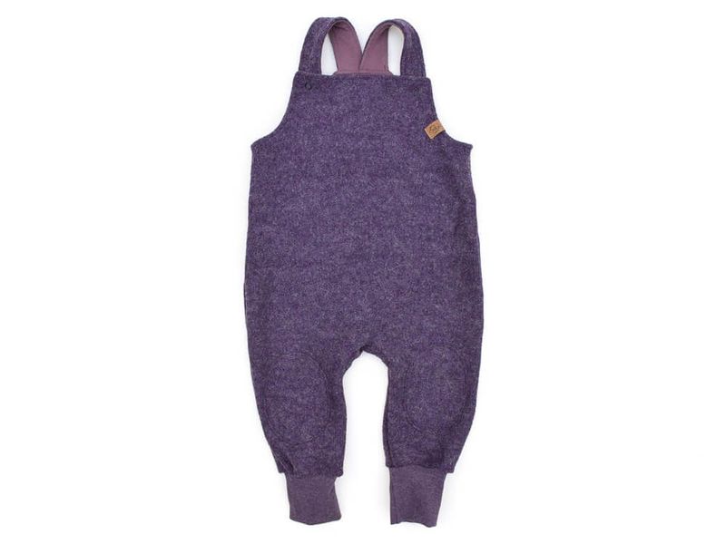 Walklatzhose | aubergine meliert | Größe 116/122 Walklatzhose | aubergine meliert | Größe 116/122