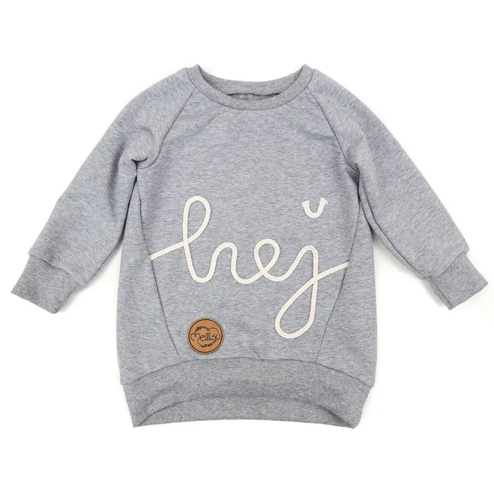 Oversized Pullover | hellgrau | Gr. 86/92 Oversized Pullover | hellgrau | Gr. 86/92