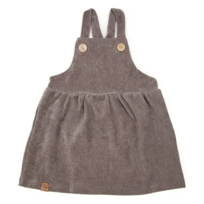 Latzkleid | Cordoptik | braun | Gr. 86/92