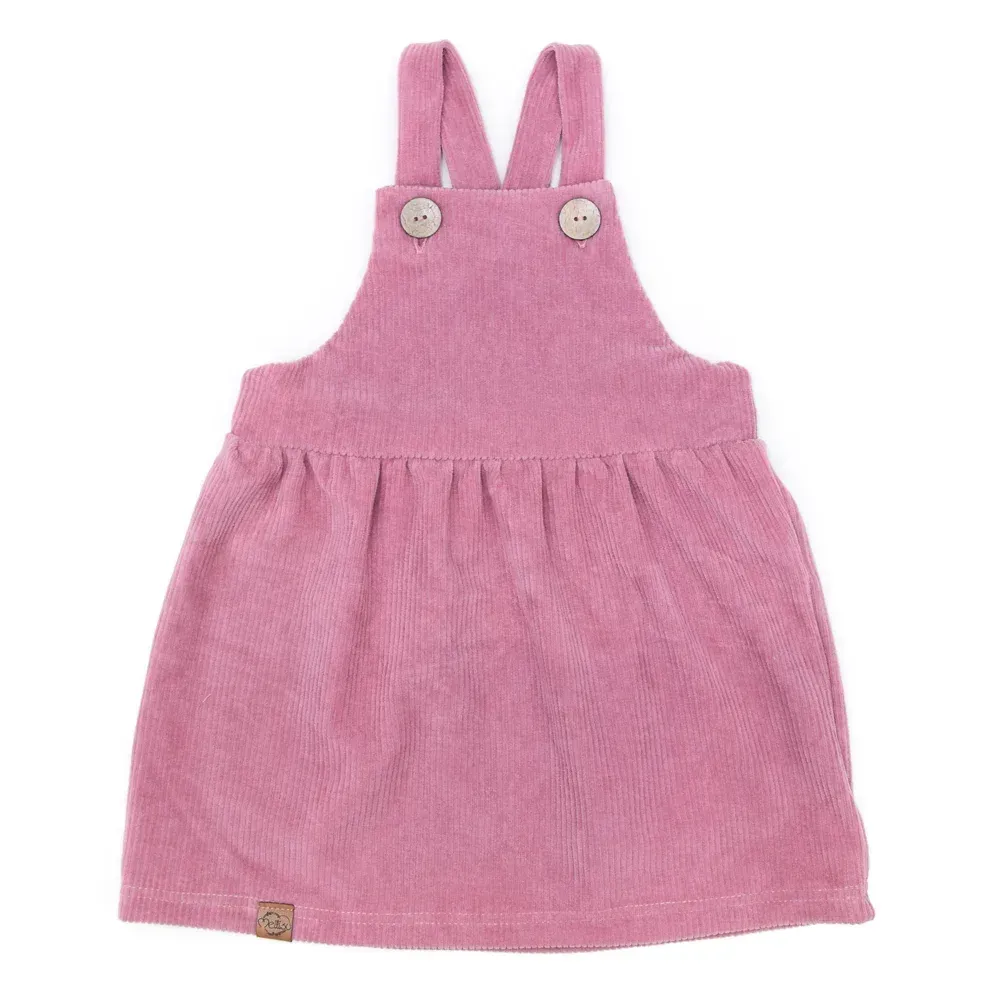 Latzkleid | Cordoptik | altrosa | Gr. 86/92 Latzkleid | Cordoptik | altrosa | Gr. 86/92