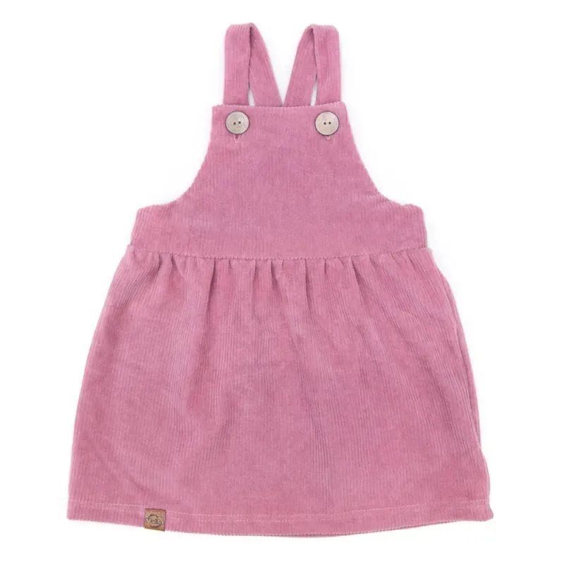 Latzkleid | Cordoptik | altrosa | Gr. 86/92 Latzkleid | Cordoptik | altrosa | Gr. 86/92