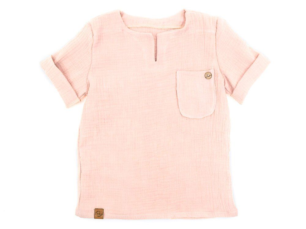 T-Shirt | Musselin | heller Pfirsich | Gr. 86/92 T-Shirt | Musselin | heller Pfirsich | Gr. 86/92