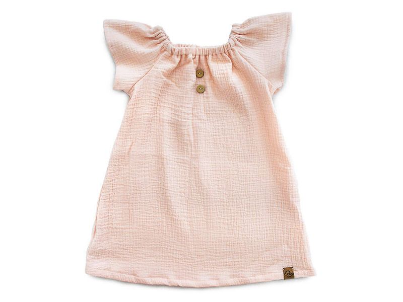 Sommerkleid | Musselin | heller Pfirsich | Gr. 86/92 Sommerkleid | Musselin | heller Pfirsich | Gr. 86/92