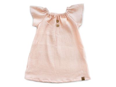 Sommerkleid | Musselin | heller Pfirsich | Gr. 86/92 Sommerkleid | Musselin | heller Pfirsich | Gr. 86/92