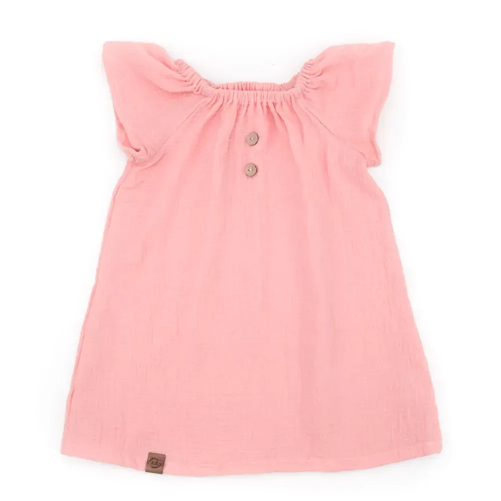 Sommerkleid | Musselin | apricot | Gr. 86/92 Sommerkleid | Musselin | apricot | Gr. 86/92