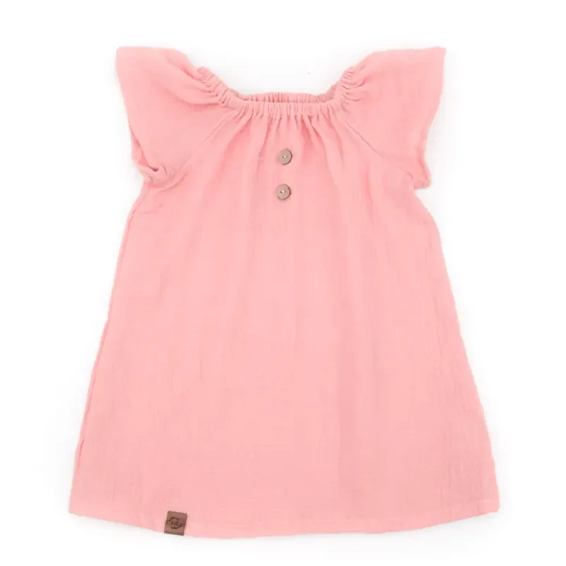 Sommerkleid | Musselin | apricot | Gr. 86/92 Sommerkleid | Musselin | apricot | Gr. 86/92