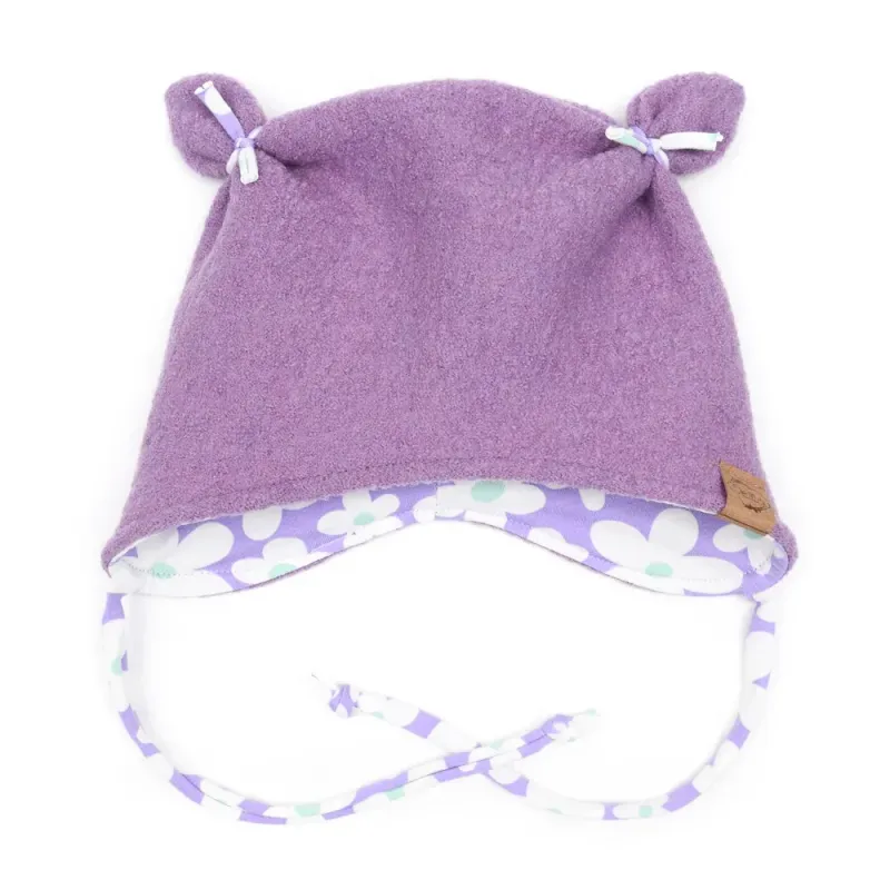 Walkmütze mit Ohren | flieder