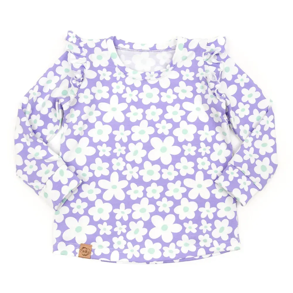 Langarmshirt mit Rüschen | Daisy flieder