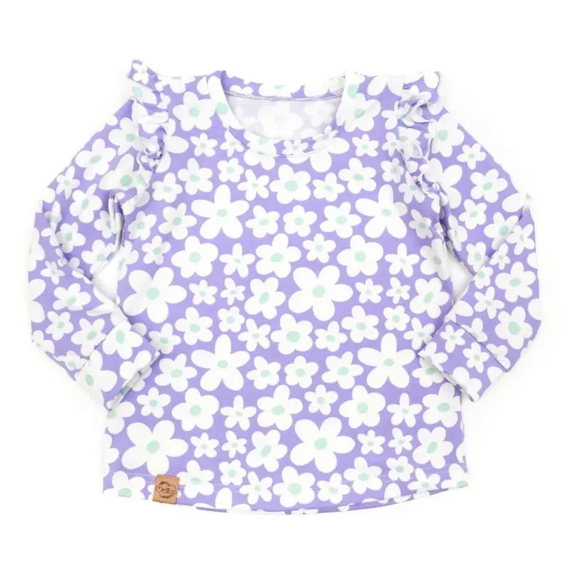 Langarmshirt mit Rüschen | Daisy flieder