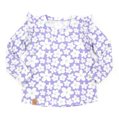 Langarmshirt mit Rüschen | Daisy flieder