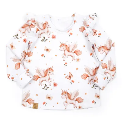 Langarmshirt mit Rüschen | Flying Unicorn Langarmshirt mit Rüschen | Flying Unicorn