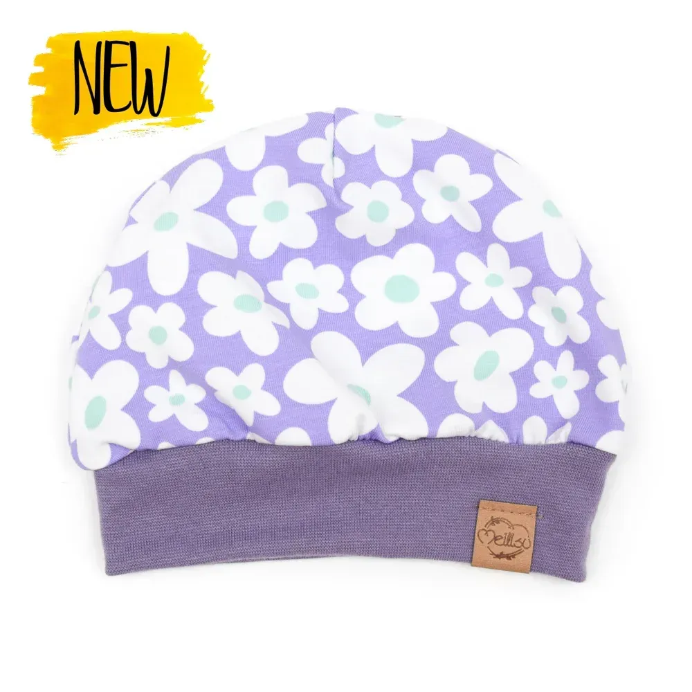 Bündchenmütze | Daisy flieder