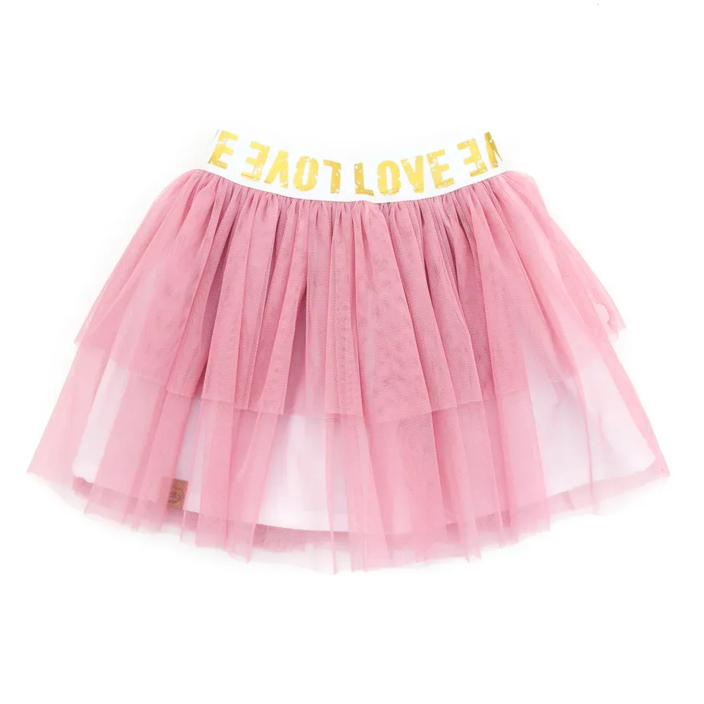 Outfit Mädchen | Tüllrock & Shirt | Schulkind | Schulanfang 2026 | altrosa | personalisiert