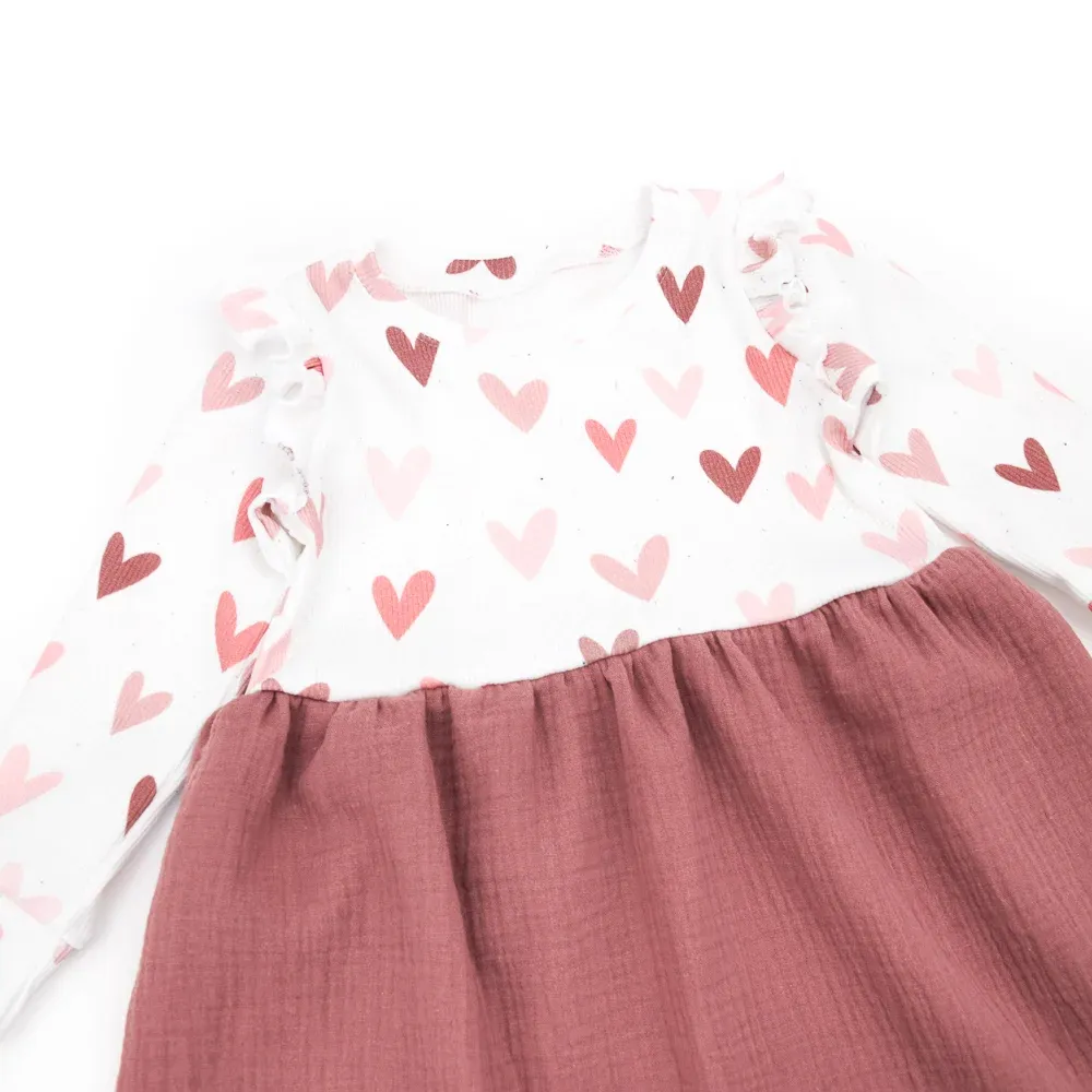 Kleid | lang- & kurzarm | Rippjersey Sweet Hearts