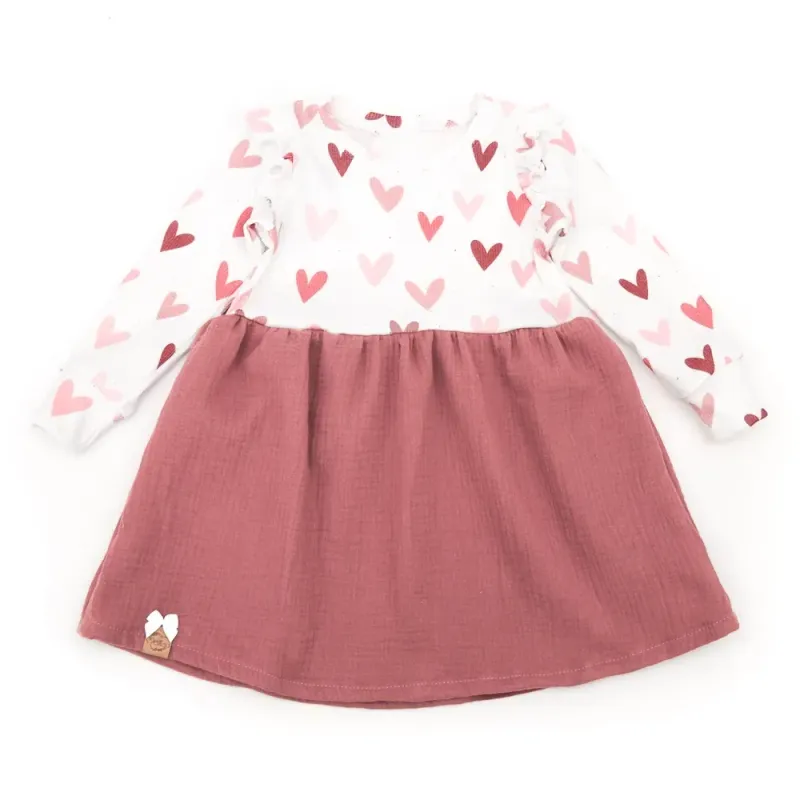 Kleid | lang- & kurzarm | Rippjersey Sweet Hearts