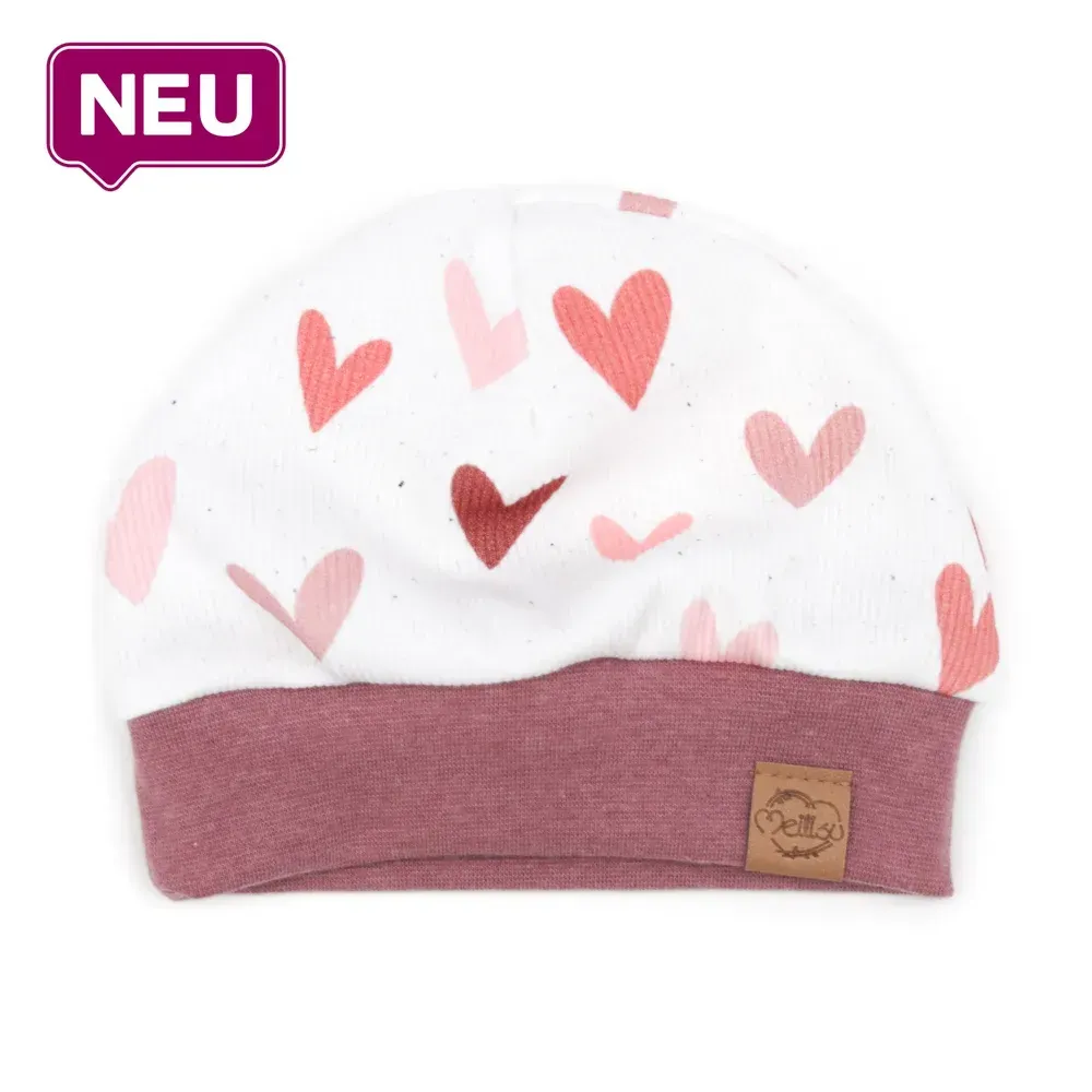 Bündchenmütze | Rippjersey | Sweet Hearts