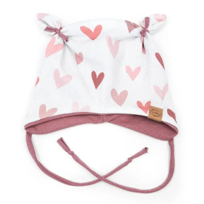 Ohrenmütze | Rippjersey Sweet Hearts