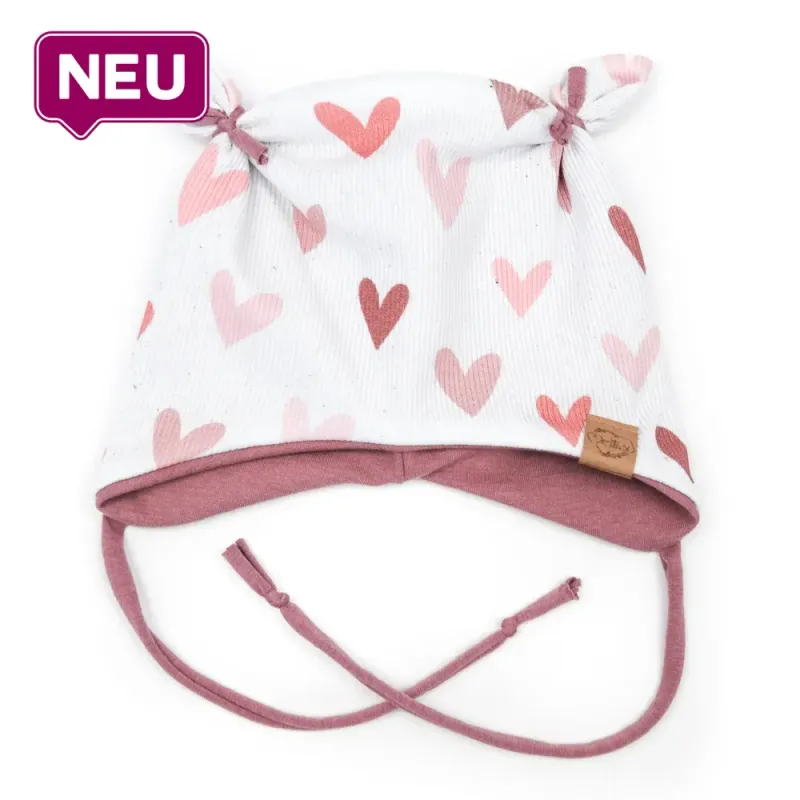 Ohrenmütze | Rippjersey Sweets Hearts