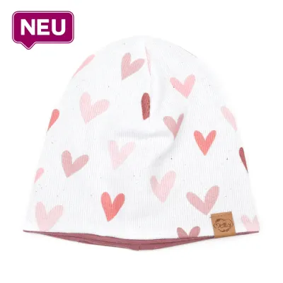 Wendemütze | Rippjersey Sweets Hearts