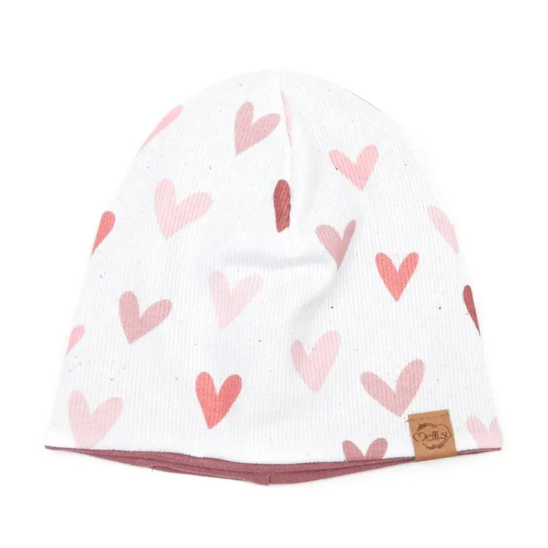 Wendemütze | Rippjersey Sweet Hearts