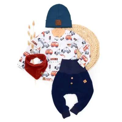 Set | Polizei & Feuerwehr | Shirt & Halstuch & Pumphose & Mütze