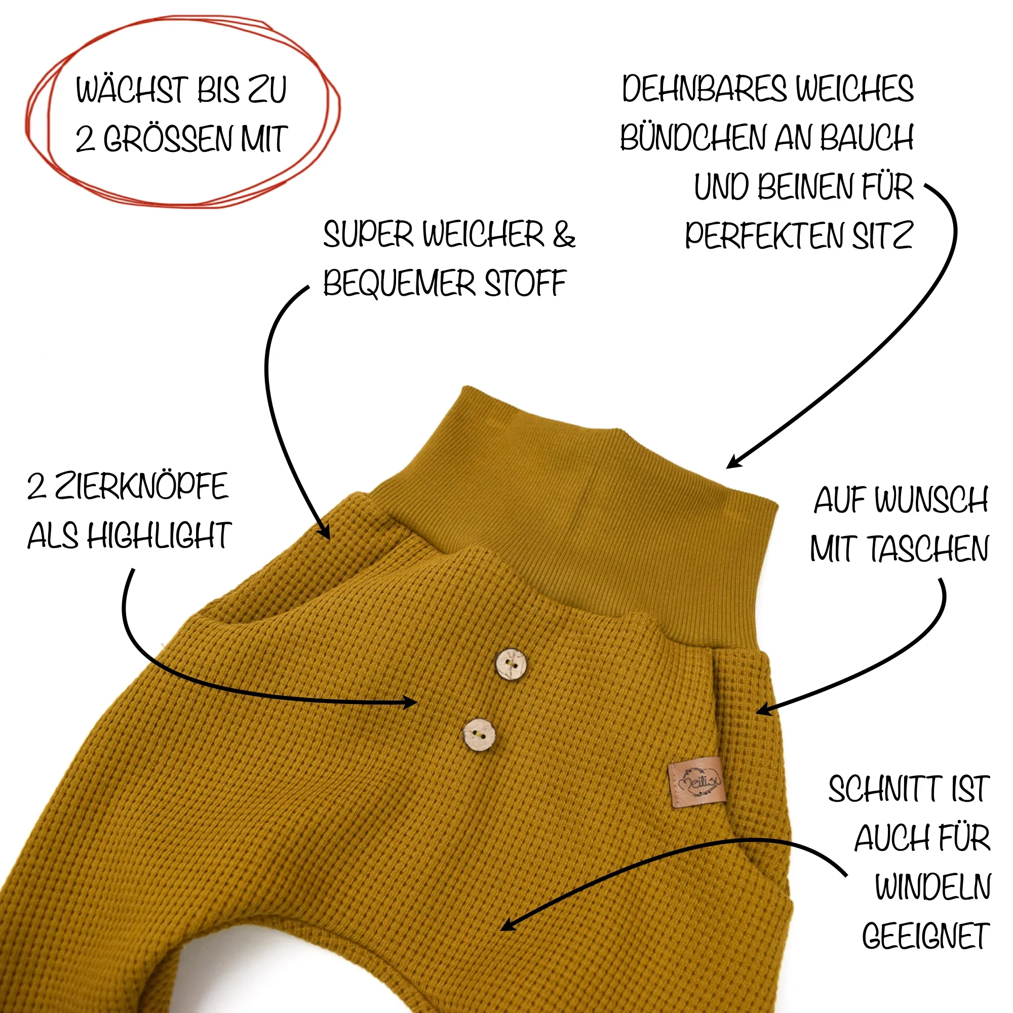 Pumphose | Waffelstrick