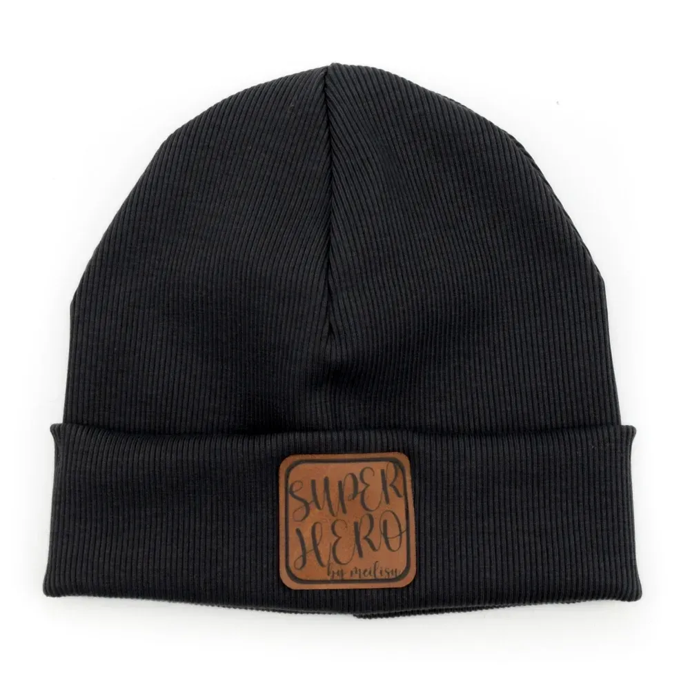 Hipster Mütze | Feinripp | schwarz