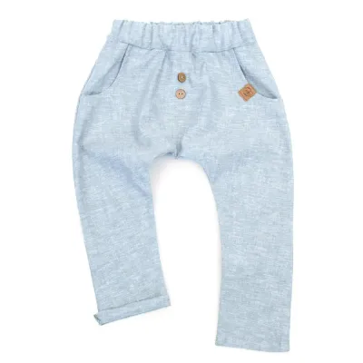 Pumphose | Leinen | hellblau meliert